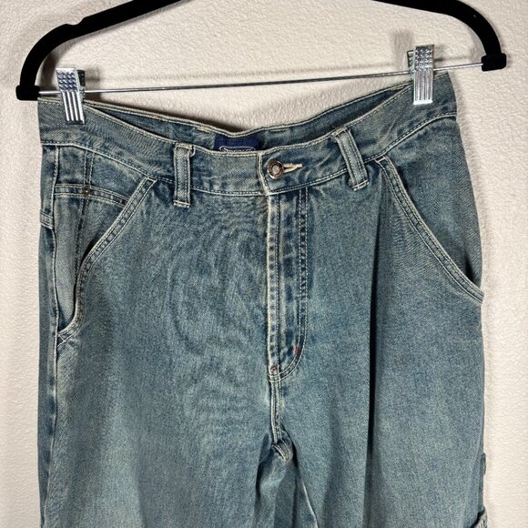 Sideout Vintage Denim High Rise Straight Leg Cargo Jeans Size 30x30 - Picture 4 of 10
